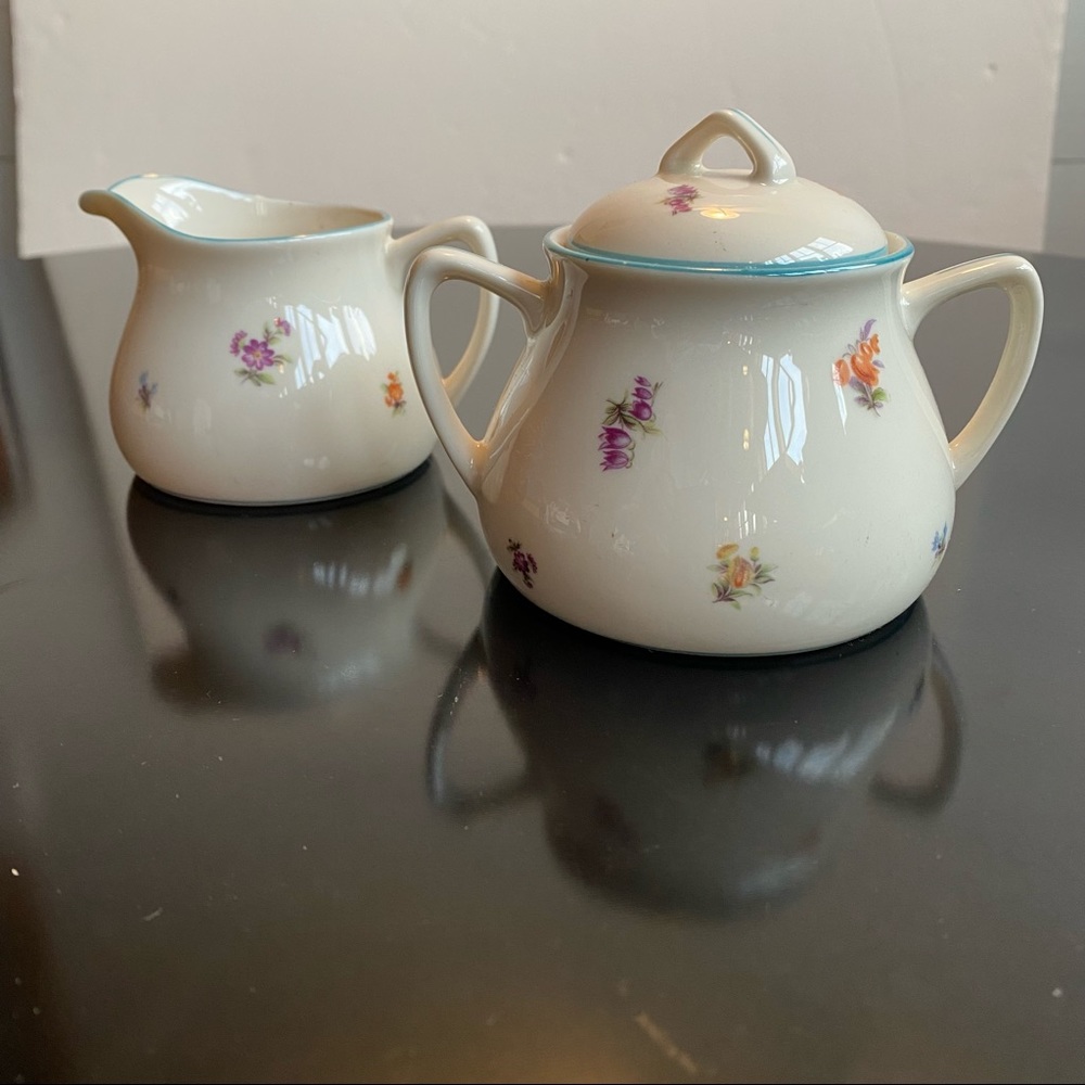 Pickard China Edgerton LORRAINE Sugar & Creamer‎ Set USA Flawless VTG Condition